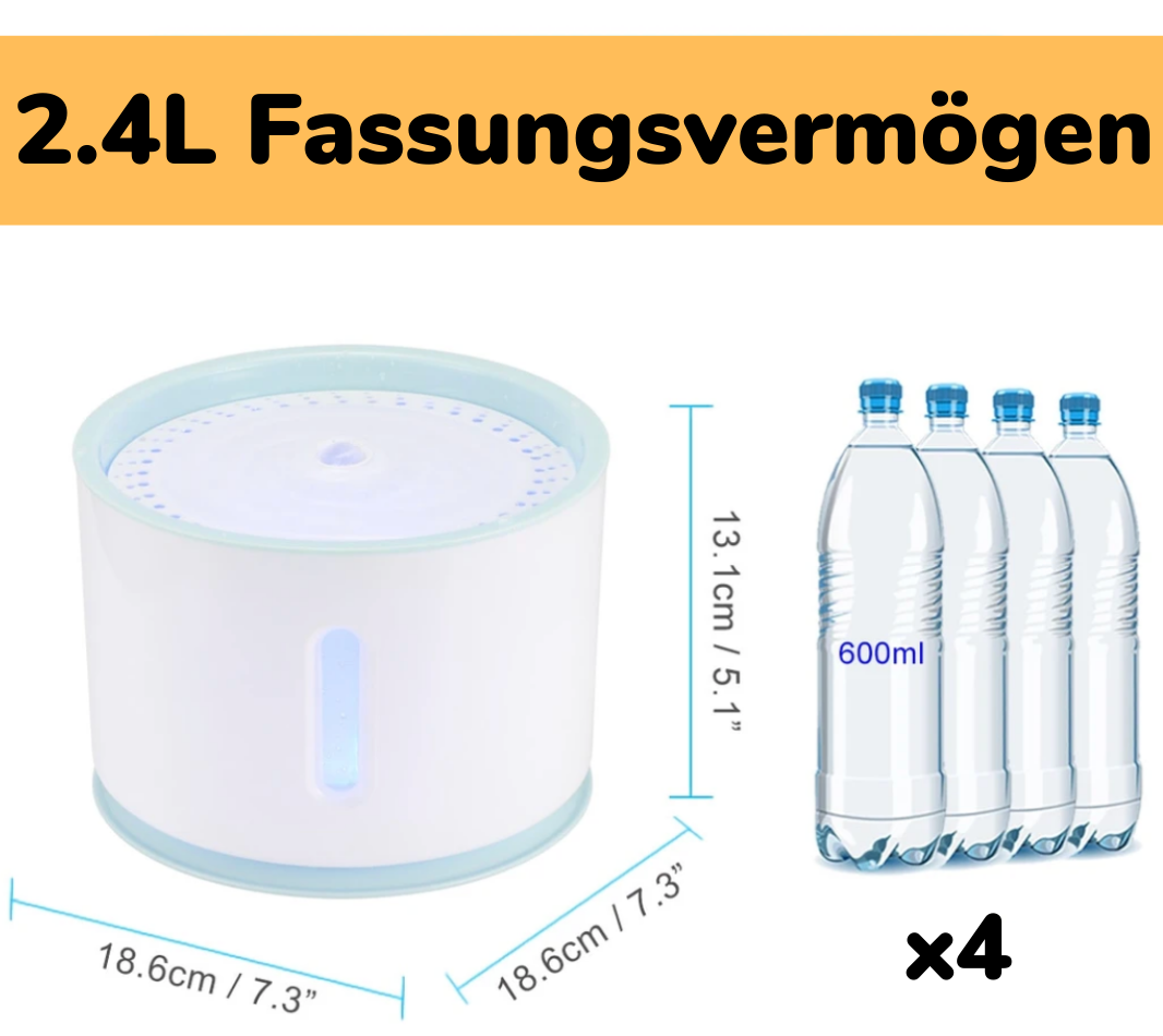 Automatisk kattefontæne | Antitilstoppende filter | Jævn vandstrøm | Plast Pantino