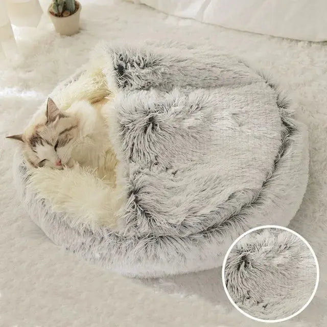 Kattesovepose | Blød komfort | Varmebevarende sovested | Polyester Zorenza