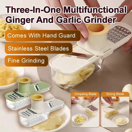 3-in-1 Multifunctional Ginger and Garlic Grinder Home Kitchen Slicer All Grinder Mivonova