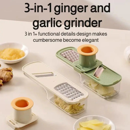 3-in-1 Multifunctional Ginger and Garlic Grinder Home Kitchen Slicer All Grinder Mivonova