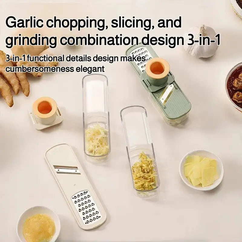 3-in-1 Multifunctional Ginger and Garlic Grinder Home Kitchen Slicer All Grinder Mivonova