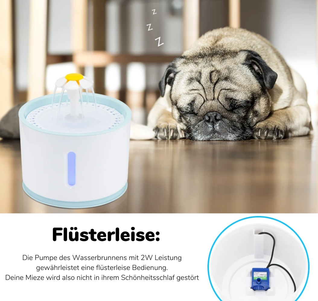 Automatisk kattefontæne | Antitilstoppende filter | Jævn vandstrøm | Plast Pantino