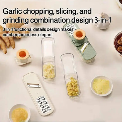 3-in-1 Multifunctional Ginger and Garlic Grinder Home Kitchen Slicer All Grinder Mivonova