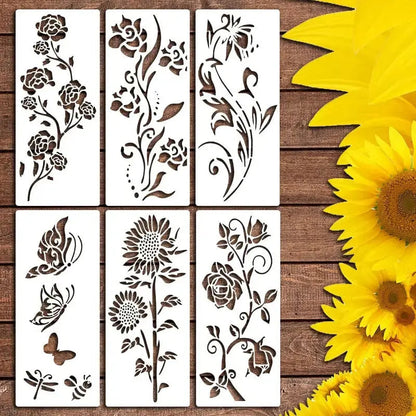 Wiederverwendbare Blumen-Schablone für Garten & Zaun-Deko Mivoza Deutschland