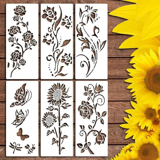 Wiederverwendbare Blumen-Schablone für Garten & Zaun-Deko Mivoza Deutschland